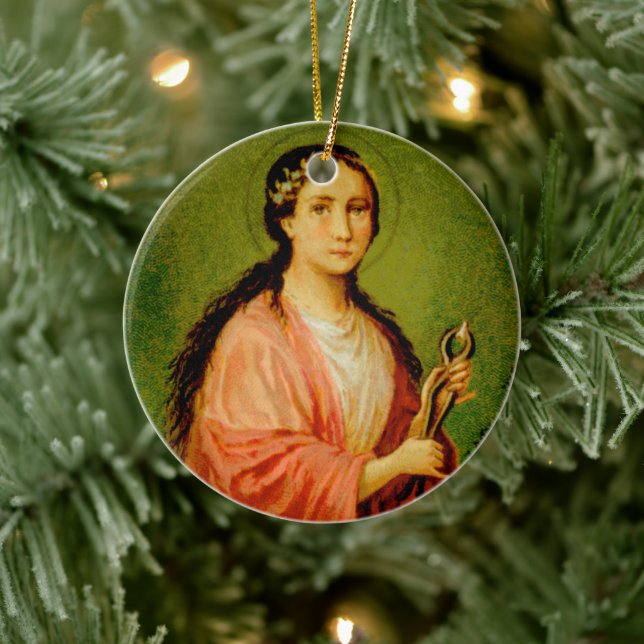 Double Image St. Apollonia (BLA 001) Ceramic Ceramic Tree Decoration (Tree)