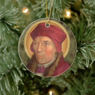 Double Image St. John Fisher (SAU025) Circular Ceramic Tree Decoration