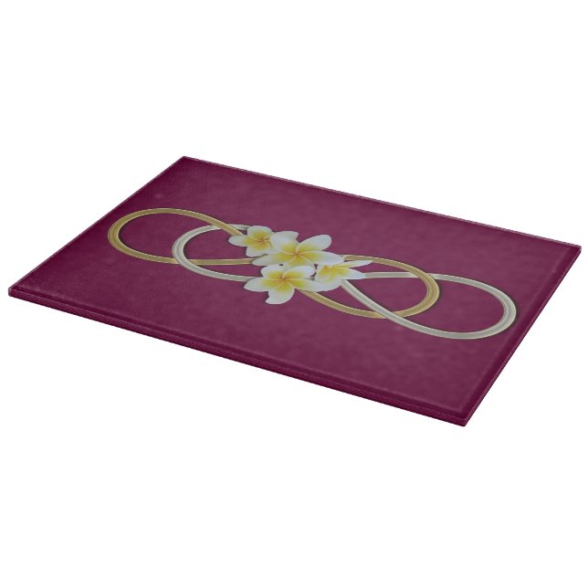 Double Infinity BiColor Frangipani Cutting Board (Corner)