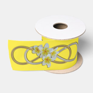 Double Infinity BiColor Frangipani + your backgr. Satin Ribbon
