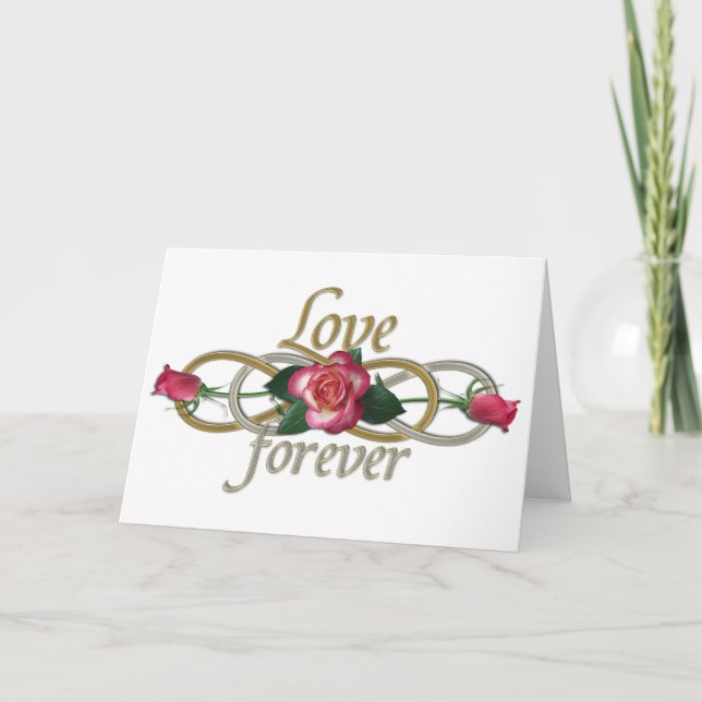 Double Infinity — Roses Love forever Card (Front)