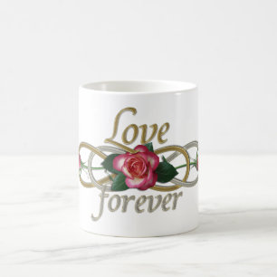 Double Infinity - Roses Love forever Coffee Mug