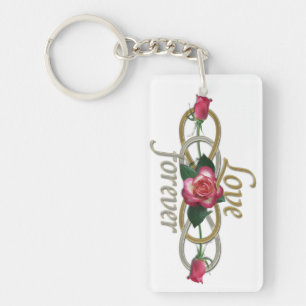 Double Infinity - Roses Love forever Key Ring
