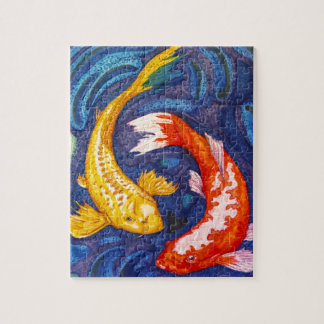 Double Koi Fish Design Jigsaw Puzzle