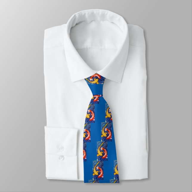 Double Koi Fish Tie (Tied)