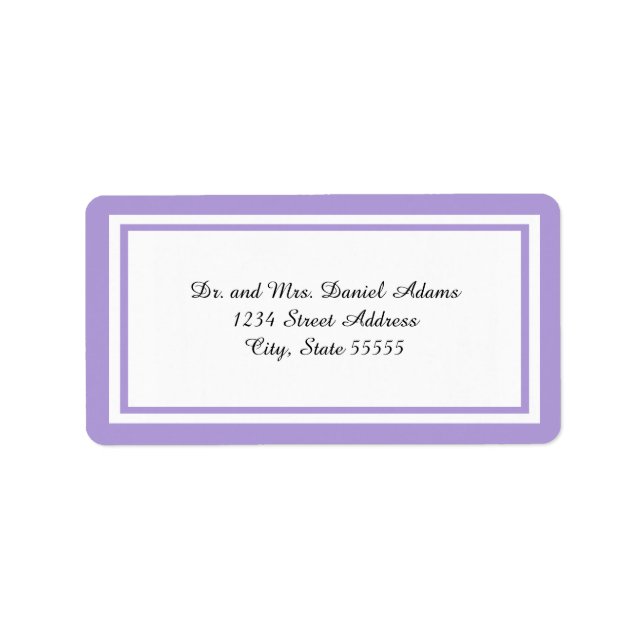 Double Lavender Trim - Address Label (Front)