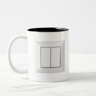 Double light switch Two-Tone coffee mug