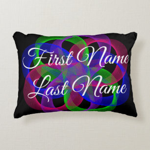 Double Loop Geometric Accent Parody Pillow