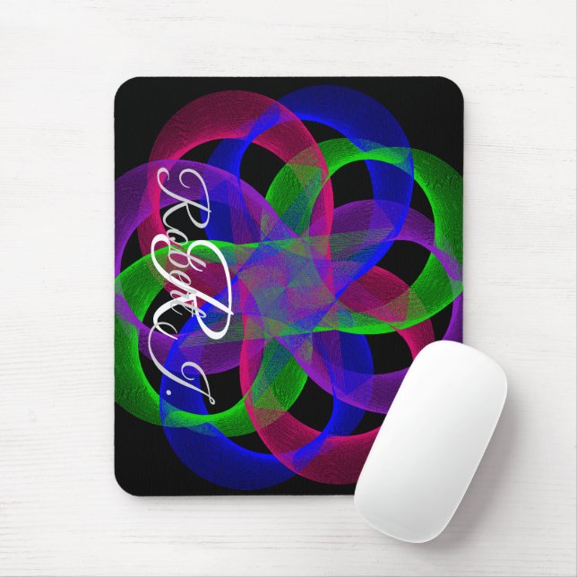 Double Loop Mesh Geometric Mouse Pad (With Mouse)