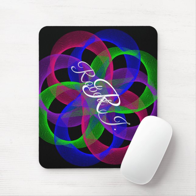 Double Loop Mesh Geometric Mouse Pad (With Mouse)