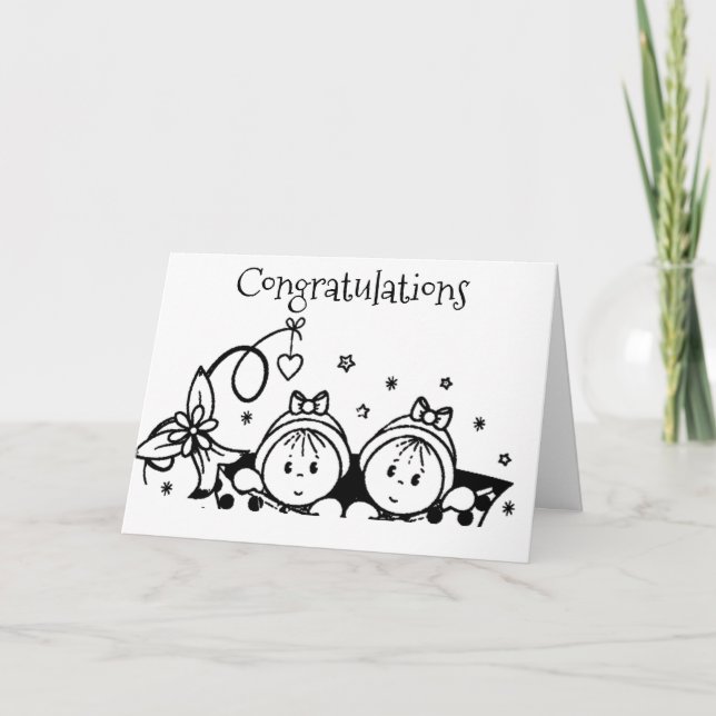 DOUBLE LOVE/DOUBLE **TWIN GIRLS** CARD (Front)