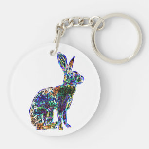 Double Lucky Hare   feng shui keychain