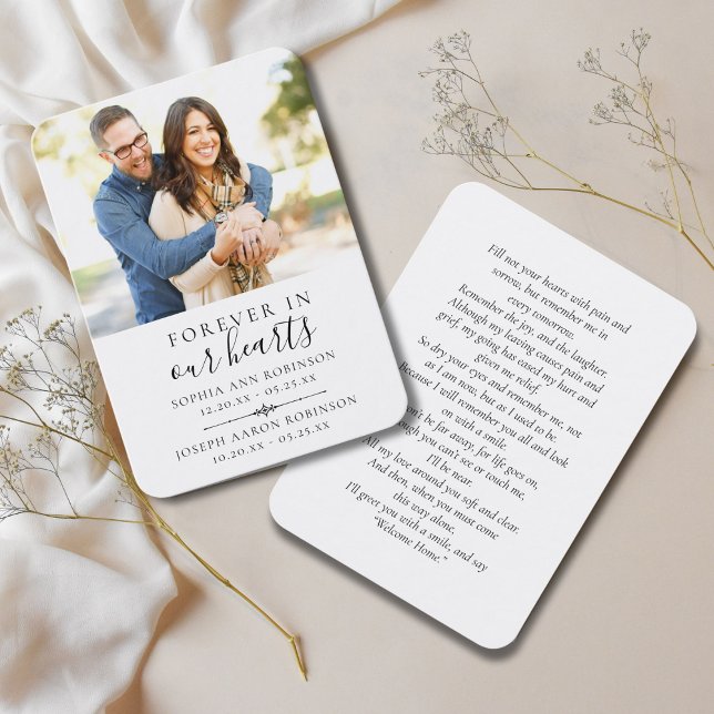 Double Memorial Funeral Photo Prayer Card (Creator Uploaded)