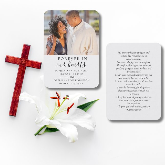 Double Memorial Funeral Photo Prayer Card (Creator Uploaded)