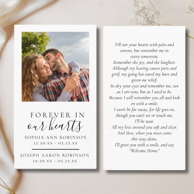Double Memorial Photo Funeral Prayer Card (Creator Uploaded)