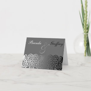 Double Monogram Thank You Note Cards