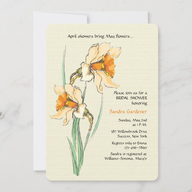 Double Narcissus Invitation (Front)