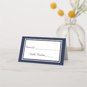 Double Navy Trim - Escort Card