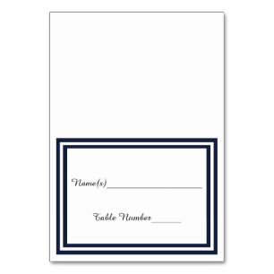 Double Navy Trim - Escort Card