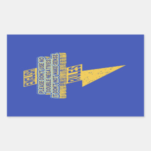 Double negative English language literacy Rectangular Sticker