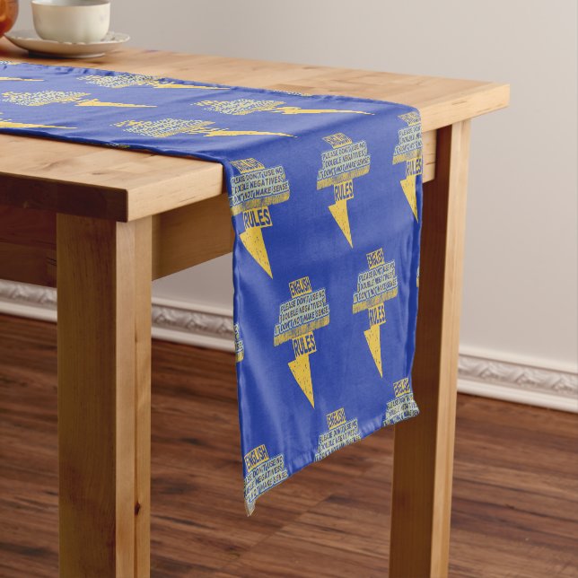 Double negative English language literacy Short Table Runner (In Situ)