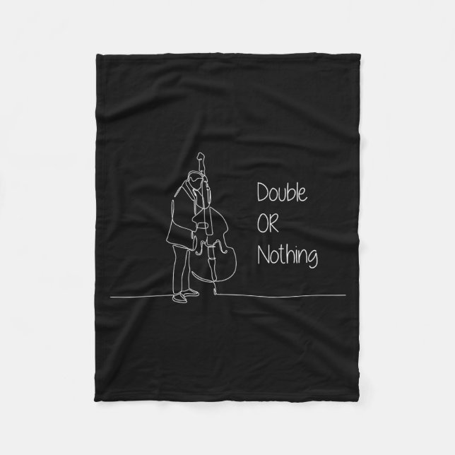 Double Or Nothing Funny Double B Pun Standup Bist  Fleece Blanket (Front)
