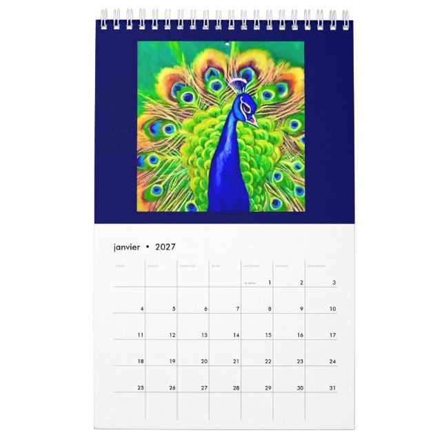 Double-Page Calendar Animals 2027 (Jan 2027)