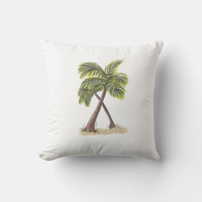 Double Palms Pillow (Front)