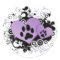 Double Paw Valentine Hearts - Purple