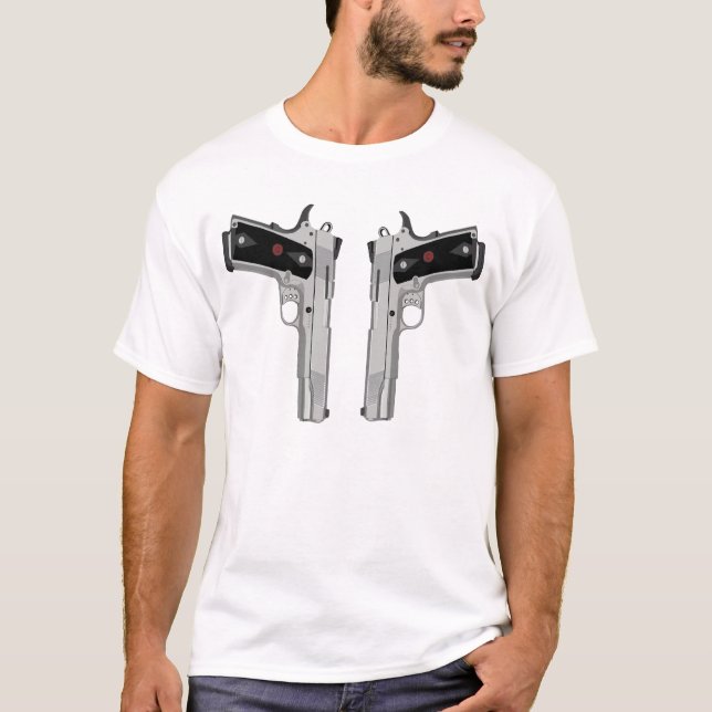 Double Peace Sign Guns T-Shirt (Front)