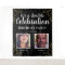 Double Photo Black Gold Birthday Banner