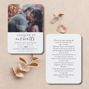 Double Photo Memorial Remembrance Prayer Card