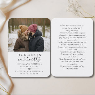 Double Photo Memorial Remembrance Prayer Card