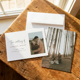 Double photo simple wedding Invitation