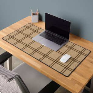 Double Plaid Pattern Desk Mat