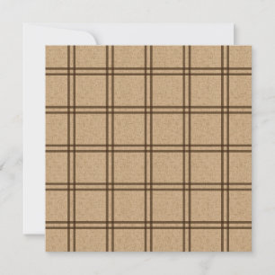 Double Plaid Pattern Invitation