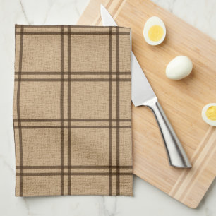 Double Plaid Pattern Tea Towel