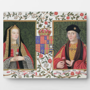 Double portrait of Elizabeth of York (1465-1503) a Plaque