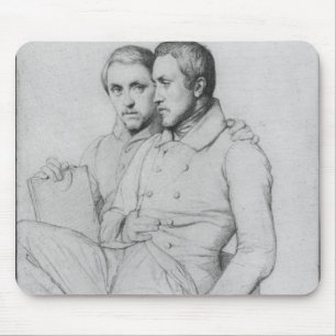 Double portrait of Hippolyte and Paul Flandrin Mouse Pad