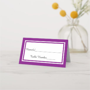 Double Purple Trim - Escort Card