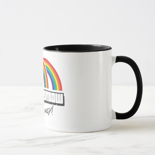 Double rainbow, all the way! (light) mug (Right)