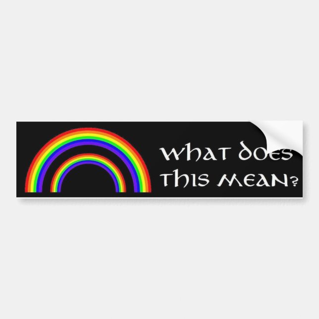 Double Rainbow Bumper Sticker (Front)