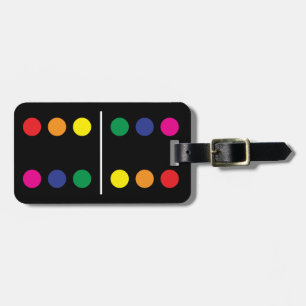 Double Rainbow Domino Luggage Tag