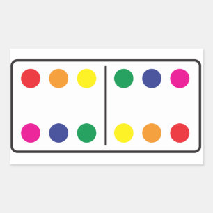 Double Rainbow Domino Sticker