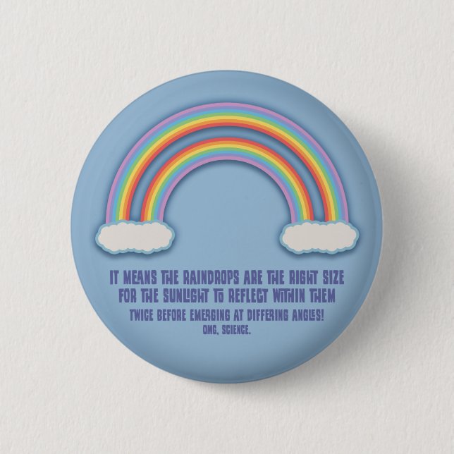 Double Rainbow Meaning 6 Cm Round Badge (Front)