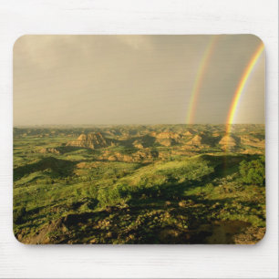 Double Rainbow over Painted Canyon in Theodore Mouse Pad