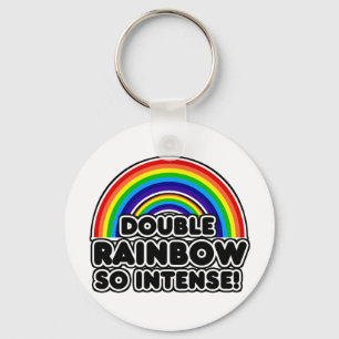 Double Rainbow so Intense Key Ring