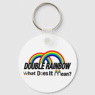 double rainbow. What does it mean? Key Ring