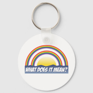 Double Rainbow What Does It Mean? Key Ring