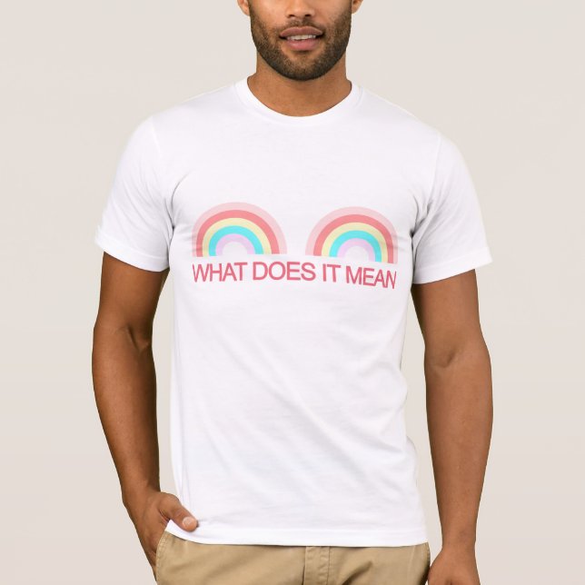 Double Rainbow What Does It Mean T-Shirt (Front)